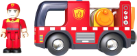 Автомобиль игрушечный Hape Пожарная машина с сиреной / E3737-HP - 