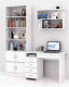 Миниатюра изображения товара Комплект мебели для кабинета MFMaster Милан УШ-1-01 / Милан-1-01-БТ-16 (белый)