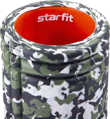Валик для фитнеса Starfit FA-508 (зеленый камуфляж/оранжевый)