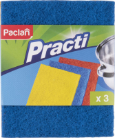 

Набор губок для мытья посуды Paclan, Из игольчатого абразива