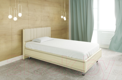 Полуторная кровать Лером Карина КР-2012-АС 140x200 (ясень асахи)