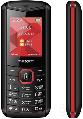 Мобильный телефон Texet TM-D206 (черный/красный)