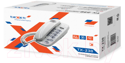 Проводной телефон Texet TX-238 (белый)