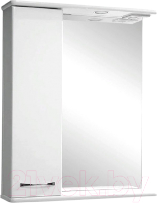 Шкаф с зеркалом для ванной Tivoli Прима 60 L / 461777 (с подсветкой)