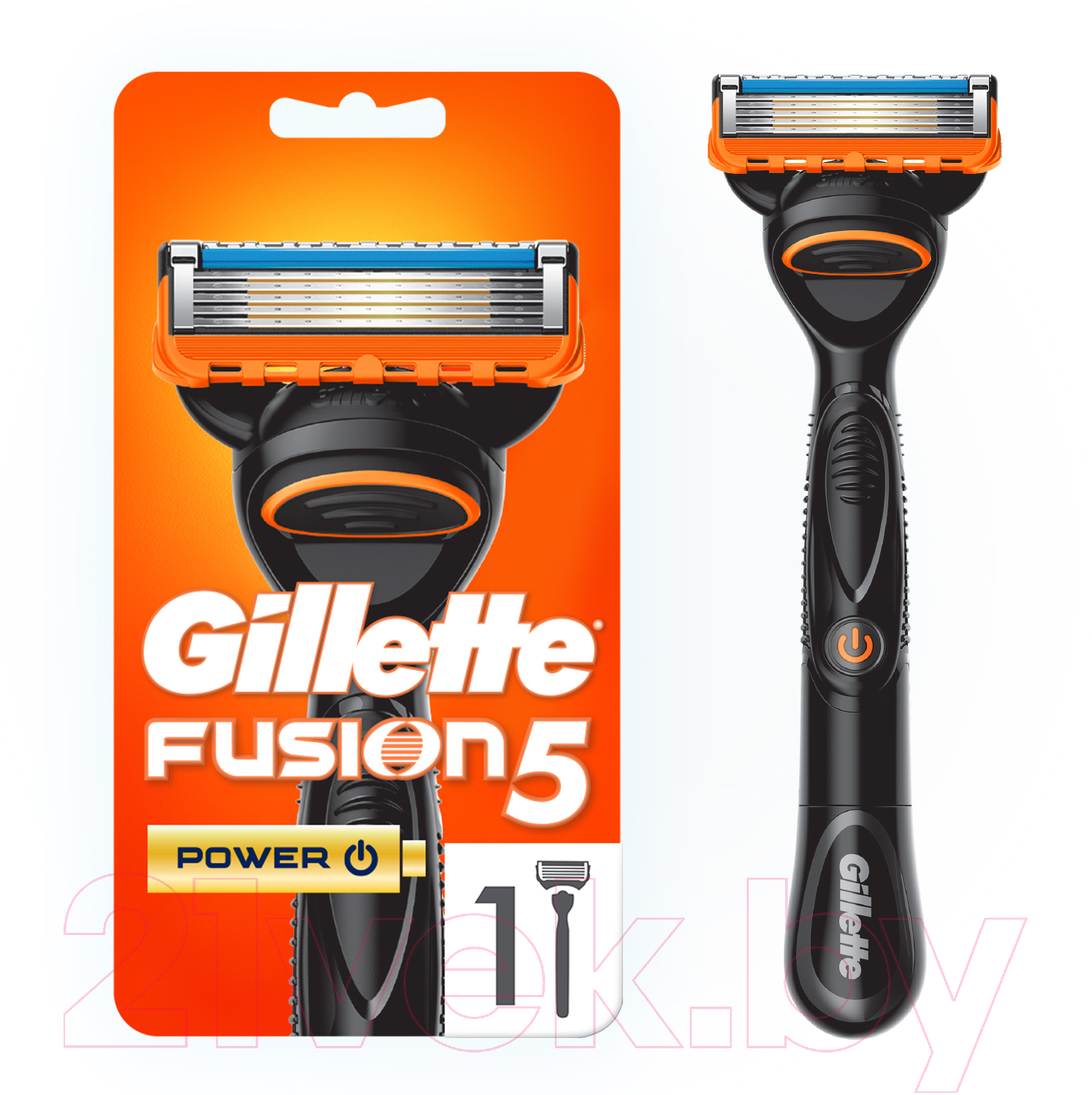 Бритвенный станок Gillette Fusion Power с элементом питания