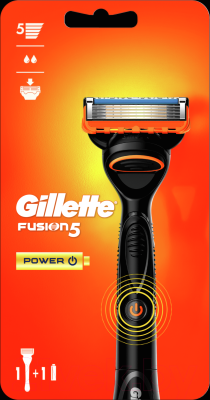 Бритвенный станок Gillette Fusion Power с элементом питания