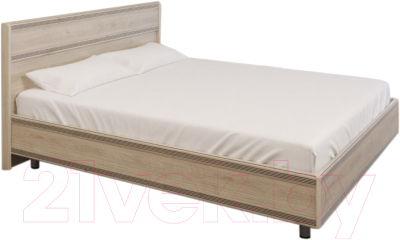 Двуспальная кровать Лером Карина КР-2003-ГС 160x200 (гикори джексон светлый)