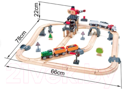 Железная дорога игрушечная Hape Горный погрузчик / E3756-HP