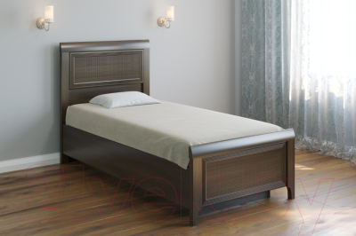 Односпальная кровать Лером Карина КР-1025-АТ 90x190 (акация молдау)
