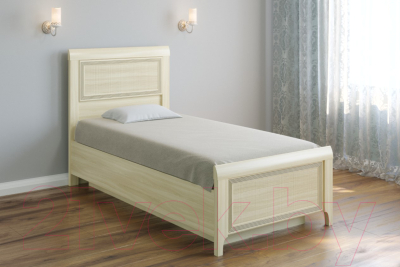 Односпальная кровать Лером Карина КР-1025-АС 90x190 (ясень асахи)