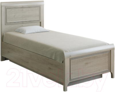 Односпальная кровать Лером Карина КР-1025-ГС 90x190 (гикори джексон светлый)