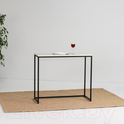 Консольный столик Millwood Пекин 3 Л 100x40x85 (дуб белый Craft/металл черный)