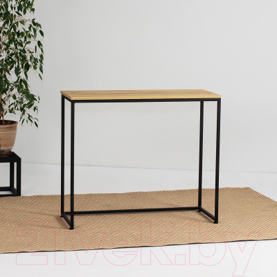 Консольный столик Millwood Пекин 3 Л 100x40x85 (дуб золотой Craft/металл черный)