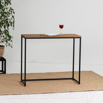 Консольный столик Millwood Пекин 3 Л 100x40x85 (дуб табачный Craft/металл черный)