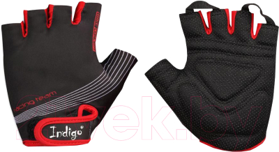 Велоперчатки Indigo SB-01-8203 (S, черный/красный)