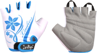 Велоперчатки Indigo SB-01-8541 (XS, белый/голубой) - 
