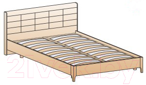 Двуспальная кровать Лером Мелисса КР-2073-СН 160x200 (дуб сонома)