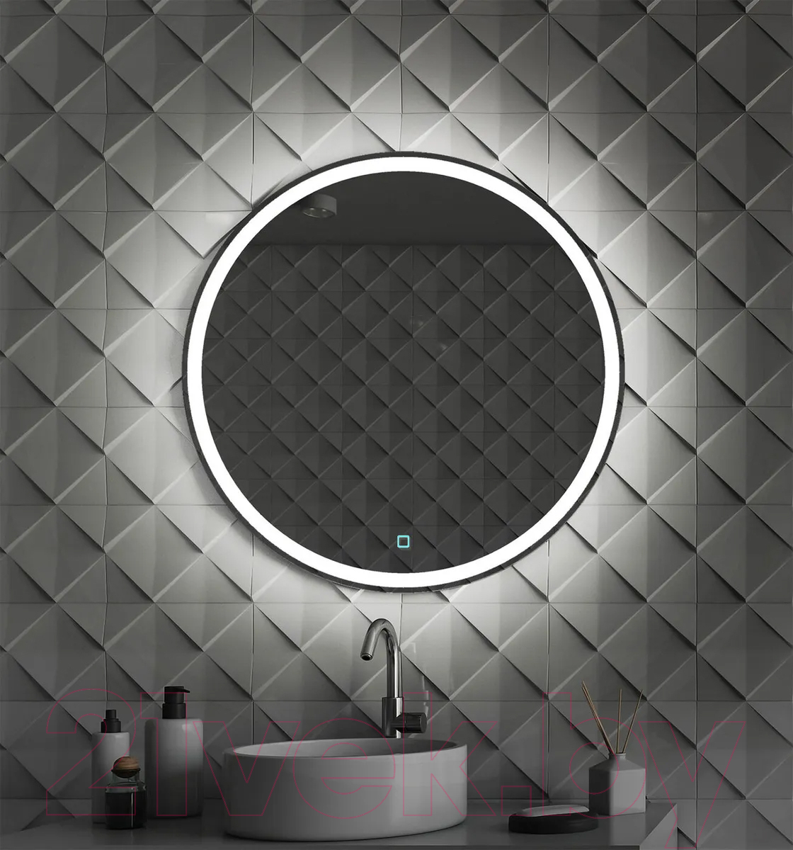 Зеркало Пекам Ring 1-s 70x70 (с подсветкой и сенсором на прикосновение)