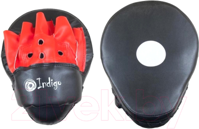 Боксерская лапа Indigo PS-903 (черный/красный)