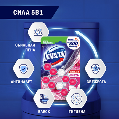 

Чистящее средство для унитаза, Power 5. Ледяная магнолия