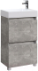 Тумба с умывальником Belux Темпо Н 50-01 (31, бетон чикаго/светло-серый) - 