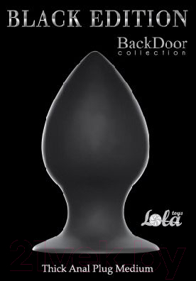Пробка интимная Lola Games Thick Anal Plug Medium 57104 / 4210-01Lola (черный)