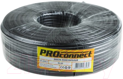 Кабель PROconnect RG-6U CCS/Al/Al / 01-2205-1 (100м, черный)