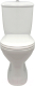 Унитаз напольный Оскольская керамика Суперкомпакт (белый, горизонтальный выпуск) - 