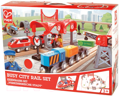 Железная дорога игрушечная Hape Город / E3730-HP