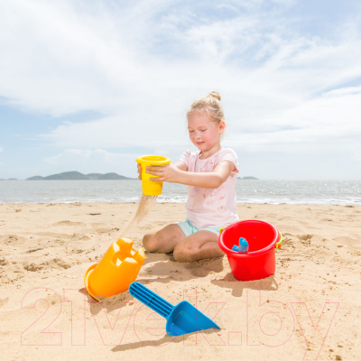 Набор игрушек для песочницы Hape Пляжный набор 5 в 1 / E4053-HP