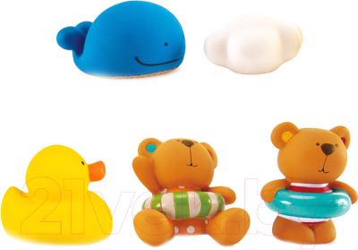 Набор игрушек для ванной Hape Тедди и его друзья / E0201-HP