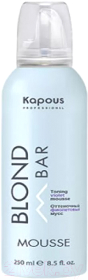 Корректор цвета для волос Kapous Blond Bar Оттеночный мусс фиолетовый (250мл)