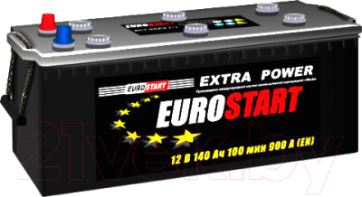 Автомобильный аккумулятор Eurostart Extra Power R+ (140 А/ч)