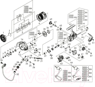 Катушка безынерционная Daiwa 19 Revros LT 4000-C / 10221-401RU
