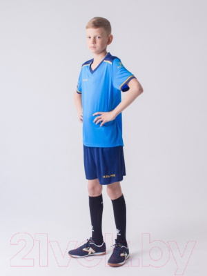Футбольная форма Kelme S/S Football Set Kid / 3873001-996 (160, голубой)