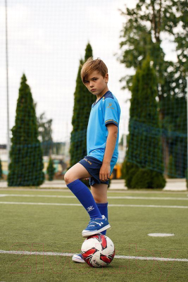 Футбольная форма Kelme S/S Football Set Kid / 3873001-996 (160, голубой)