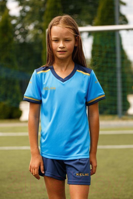 Футбольная форма Kelme S/S Football Set Kid / 3873001-996 (160, голубой)