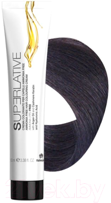 

Крем-краска для волос Farmagan, Шатен;фиолетовый, Superlative без аммиака 5.1 светло-каштановый пепельный
