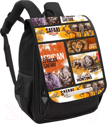 Изображение товара Школьный рюкзак Grizzly RAk-091-2 (черный)