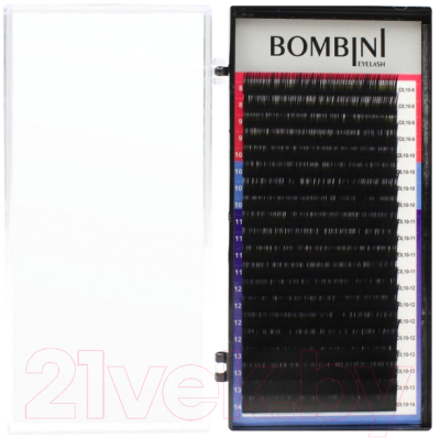 Ресницы для наращивания Bombini Микс C-0.10 8-14 (20 линий)