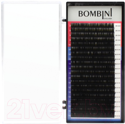 Ресницы для наращивания Bombini Микс D-0.12 8-14 (20 линий)