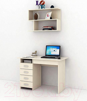Комплект мебели для кабинета MFMaster Милан УШ-1-04 / Милан-1-04-ДМ-16 (дуб молочный)