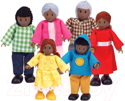 Набор кукол Hape Счастливая афроамериканская семья / E3501-HP