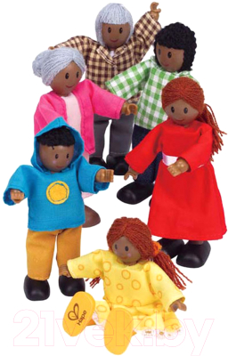 Набор кукол Hape Счастливая афроамериканская семья / E3501-HP