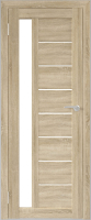 Дверь межкомнатная Юни Бона 04 70x200 (дуб сонома/стекло белое) - 