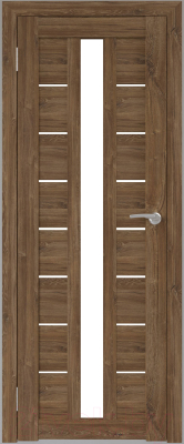 Дверь межкомнатная Юни Бона 17 60x200 (дуб стирлинг/стекло белое)