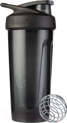 Шейкер спортивный Blender Bottle Strada Tritan / BB-STTR-FCBL (черный)