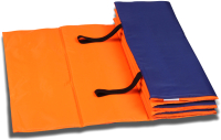 Коврик для йоги и фитнеса Indigo SM-042 (оранжевый/синий) - 