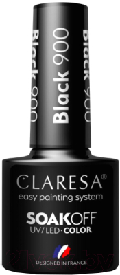 Гель-лак для ногтей Claresa Hybrid Paint 900 черный (5мл)