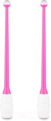 Булавы для художественной гимнастики Indigo IN019 (розовый/белый)